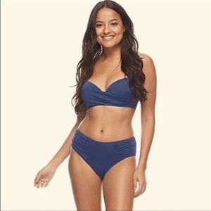 SKYE Women's Liz Molded Cup Underwire Bikini Swimsuit Size Large